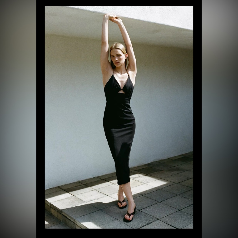 Zara Black Midi Dress
